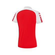 Erima Sport-Polo Six Wings (100% Polyester, taillierter Schnitt, schnelltrocknend) rot/weiss Damen