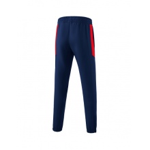 Erima Präsentationshose Team lang (100% Polyester, leicht, moderner schmaler Schnitt) navyblau/rot Jungen