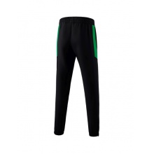 Erima Präsentationshose Team lang (100% Polyester, leicht, moderner schmaler Schnitt) schwarz/smaragd Jungen