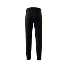 Erima Präsentationshose Team lang (100% Polyester, leicht, moderner schmaler Schnitt) schwarz/gelb Damen