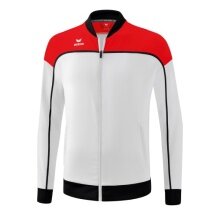 Erima Präsentationsjacke Change (100% rec. Polyester, elastisches Funktionsmaterial) weiss/rot/schwarz Jungen