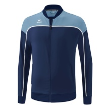 Erima Präsentationsjacke Change (100% rec. Polyester, elastisches Funktionsmaterial) navyblau/weiss Jungen