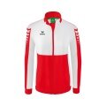 Erima Präsentationsjacke Six Wings (100% Polyester, Stehkragen, taillierter Schnitt) rot/weiss Damen