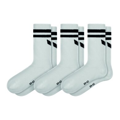 Erima Sportsocken 3 Wings (Baumwolle) weiss/schwarz - 3 Paar