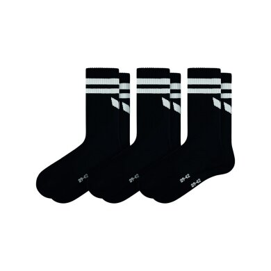 Erima Sportsocken 3 Wings (Baumwolle) schwarz/weiss - 3 Paar