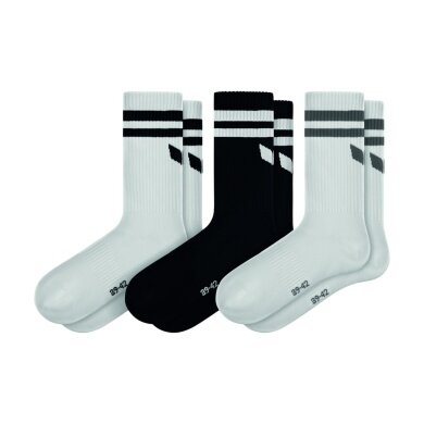 Erima Sportsocken 3 Wings (Baumwolle) sortiert grau/schwarz/weiss - 3 Paar