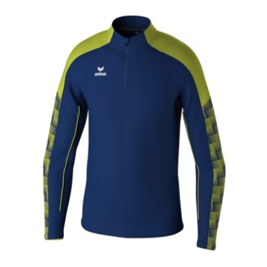 Erima Sport-Langarmshirt Evo Star Trainingstop (100% rec. Polyester) navyblau/limegrün Herren