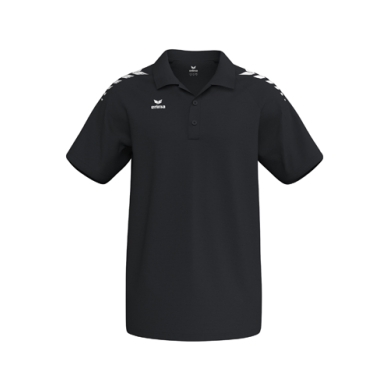 Erima Sport-Polo CMPT Wings (Baumwolle-Mischung, bequeme Passform) schwarz/weiss Herren