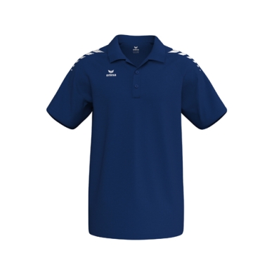 Erima Sport-Polo CMPT Wings (Baumwolle-Mischung, bequeme Passform) navyblau/weiss Herren