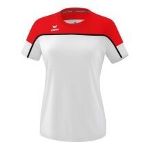 Erima Sport-Shirt Change (100% rec. Polyester, leicht, schnelltrocknend) weiss/rot Damen