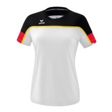 Erima Sport-Shirt Change (100% rec. Polyester, leicht, schnelltrocknend) weiss/schwarz/rot Damen