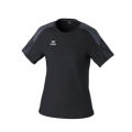 Erima Sport-Shirt Evo Star (100% rec. Polyester, leicht) schwarz/grau Damen