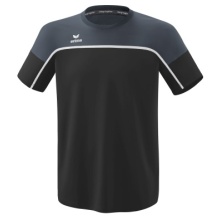 Erima Sport-Tshirt Change (100% rec. Polyester, leicht, schnelltrocknend) schwarz/grau Herren