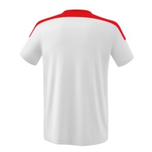 Erima Sport-Tshirt Change (100% rec. Polyester, leicht, schnelltrocknend) weiss/rot Jungen
