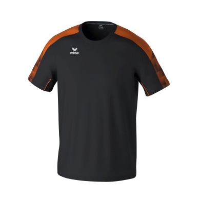 Erima Sport-Tshirt Evo Star (100% rec. Polyester, leicht) schwarz/orange Herren