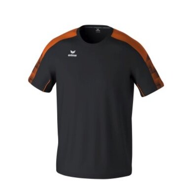 Erima Sport-Tshirt Evo Star (100% rec. Polyester, leicht) schwarz/orange Kinder