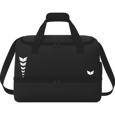 Erima Sporttasche Intro mit Bodenfach (Größe M - 53,5 Liter) schwarz 50x29x37cm