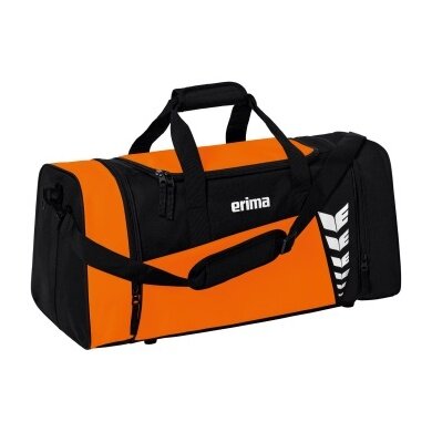 Erima Sporttasche Six Wings (Gr. S, 28 Liter, 49x23x25cm) orange/schwarz