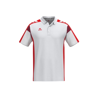 Erima Tennis-Polo Celebrate 125 Function (100% rec. Polyester, schnelltrocknend) weiss/rot Herren