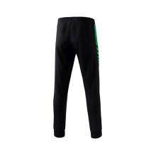 Erima Traingshose Six Wings Worker lang (100% Polyester, sportliche Passform) schwarz/smaragd Jungen