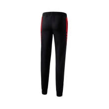 Erima Traingshose Six Wings Worker lang (100% Polyester, sportliche Passform) schwarz/rot Damen