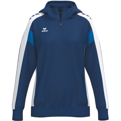 Erima Trainingsjacke Celebrate 125 mit Kapuze (atmungsaktiv, 100% Polyester) navyblau/weiss Damen