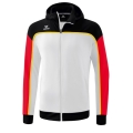 Erima Trainingsjacke Change mit Kapuze (rec. Polyester, strapazierfähig, mit Reißverschlusstaschen) weiss/schwarz Herren