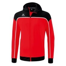 Erima Trainingsjacke Change mit Kapuze (rec. Polyester, strapazierfähig, mit Reißverschlusstaschen) rot/schwarz Jungen