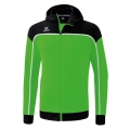 Erima Trainingsjacke Change mit Kapuze (rec. Polyester, strapazierfähig, mit Reißverschlusstaschen) grün/schwarz Jungen