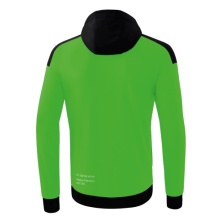 Erima Trainingsjacke Change mit Kapuze (rec. Polyester, strapazierfähig, mit Reißverschlusstaschen) grün/schwarz Jungen