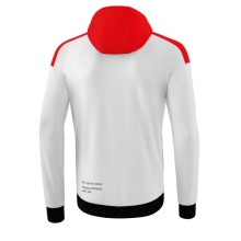 Erima Trainingsjacke Change mit Kapuze (rec. Polyester, strapazierfähig, mit Reißverschlusstaschen) weiss/rot Herren