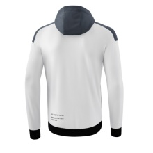 Erima Trainingsjacke Change mit Kapuze (rec. Polyester, strapazierfähig, mit Reißverschlusstaschen) weiss/grau Herren