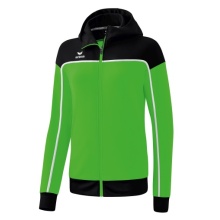 Erima Trainingsjacke Change mit Kapuze (strapazierfähig, mit Reißverschlusstaschen) grün/schwarz Damen
