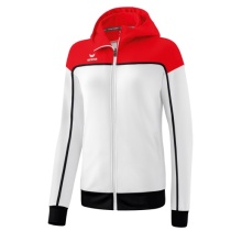 Erima Trainingsjacke Change mit Kapuze (strapazierfähig, mit Reißverschlusstaschen) weiss/rot Damen