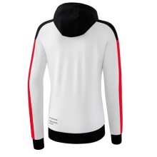 Erima Trainingsjacke Change mit Kapuze (strapazierfähig, mit Reißverschlusstaschen) weiss/schwarz/rot Damen