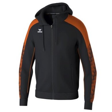 Erima Trainingsjacke Evo Star mit Kapuze (hoher Tragekomfort) schwarz/orange Herren