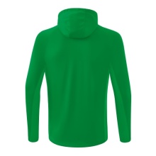 Erima Trainingsjacke Liga Star mit Kapuze (strapazierfähig und elastisches Funktionsmaterial) smaragdgrün/weiss Jungen