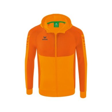 Erima Trainingsjacke Six Wings mit Kapuze (Baumwollmix, weich und bequem) orange Jungen