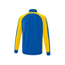 Erima Trainingsjacke Six Wings Worker (100% Polyester, Stehkragen, strapazierfähig) navyblau/gelb Jungen