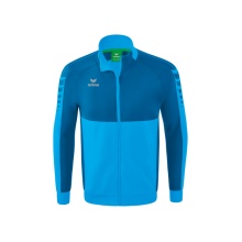 Erima Trainingsjacke Six Wings Worker (100% Polyester, Stehkragen, strapazierfähig) curacaoblau Jungen