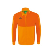 Erima Trainingsjacke Six Wings Worker (100% Polyester, Stehkragen, strapazierfähig) orange Jungen