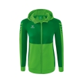 Erima Trainingsjacke Six Wings mit Kapuze (Baumwollmix, weich, bequem, taillierter Schnitt) grün/smaragd Damen