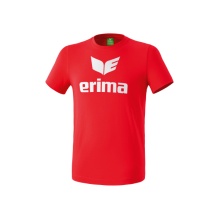 Erima Sport-Tshirt Basic Promo Logo (100% Baumwolle) rot Jungen