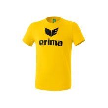 Erima Sport-Tshirt Basic Promo Logo (100% Baumwolle) gelb Jungen