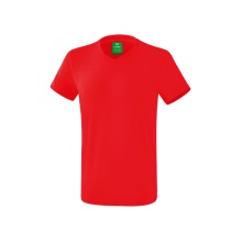 Erima Sport-Tshirt Basic Style (100% Baumwolle, V-Ausschnitt) rot Herren