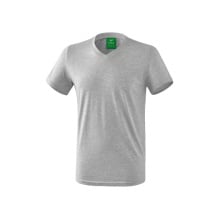 Erima Sport-Tshirt Basic Style (100% Baumwolle, V-Ausschnitt) grau Herren