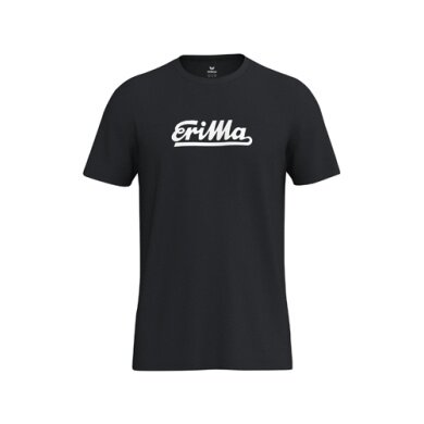 Erima Freizeit-Tshirt Retro 2.0 (100% Baumwolle) schwarz Herren