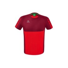 Erima Sport-Tshirt Six Wings (100% Polyester, schnelltrocknend, angenehmes Tragegefühl) rot/bordeaux Jungen