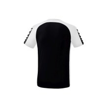 Erima Sport-Tshirt Six Wings (100% Polyester, schnelltrocknend, angenehmes Tragegefühl) schwarz/weiss Jungen