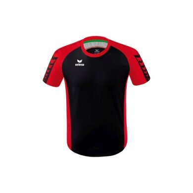 Erima Sport-Tshirt Six Wings Trikot (100% Polyester, strapazierfähig) schwarz/rot Herren